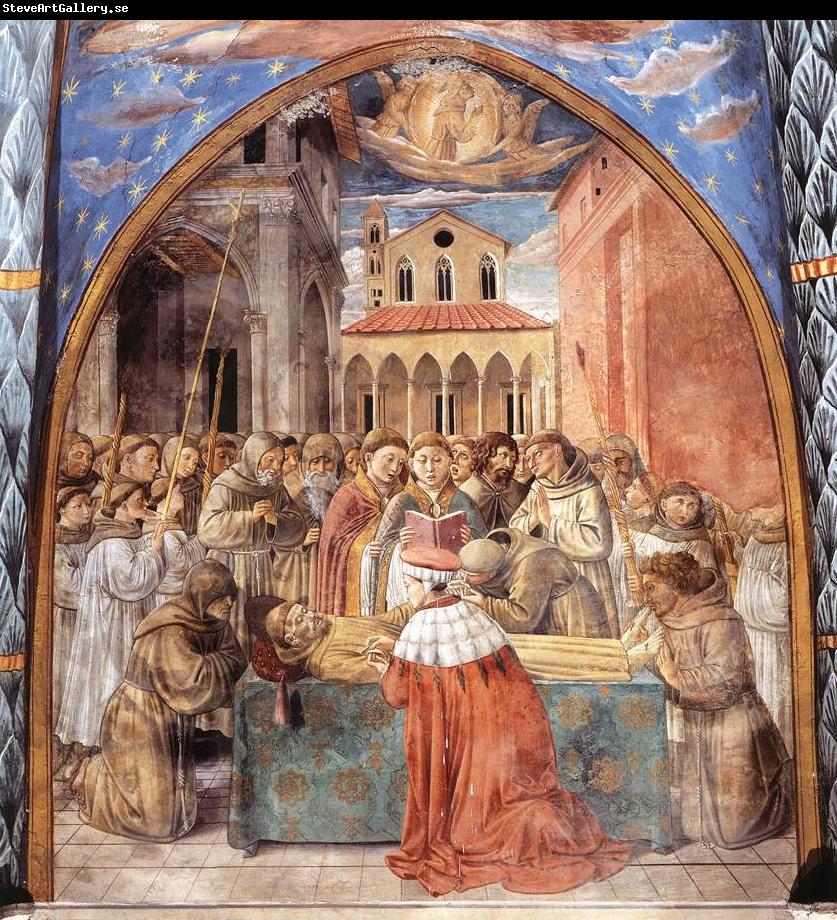GOZZOLI, Benozzo Scenes from the Life of St Francis (Scene 12, south wall) dfhg